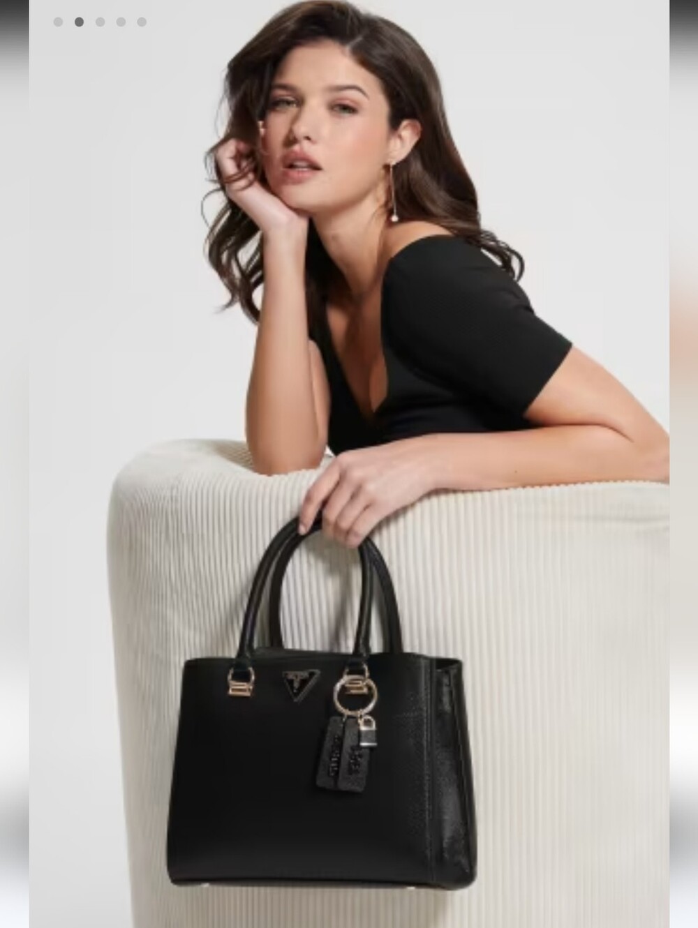 Guess-Noelle Girlfriend Satchel In Black. NWT